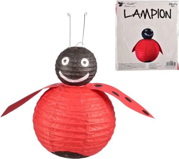 Ladybug Lantern – Red Paper