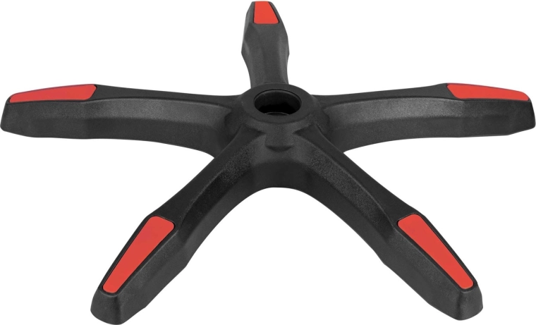 Nylon cross base for Sofotel office chair, black and red, 64 cm