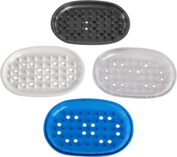 Oval Non-Slip Gel Soap Dish 125 × 90 × 10 mm