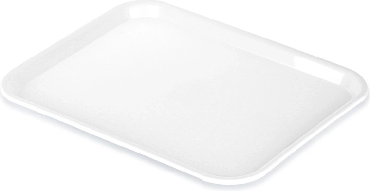 White plastic serving tray 45.5 × 35.5 cm