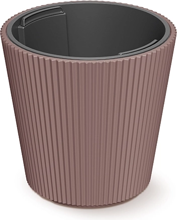 Milly planter with insert 17.6 cm, marsala color