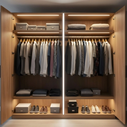 Practical wardrobe lighting
