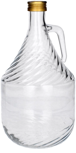 Glass demijohn 2 L with metal screw cap