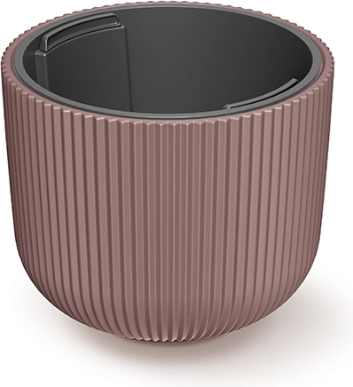 Milly planter with inner insert, diameter 20 cm, marsala