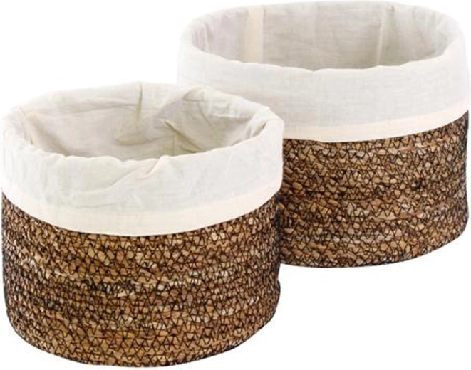 TORO Seagrass Baskets with Lining, Set of 2