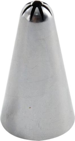 Stainless steel pastry piping tip – closed star, 8 points