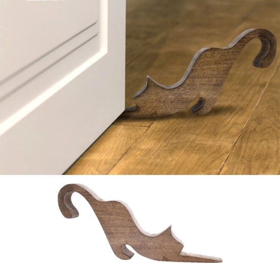 Cat door stopper, mango, 24 × 2.5 × 8 cm