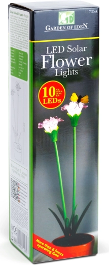 10 LEDs with warm white light