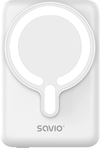 Savio magnetic power bank 10,000 mAh white