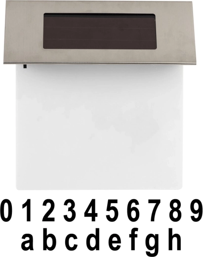 Solar LED stainless steel house number light