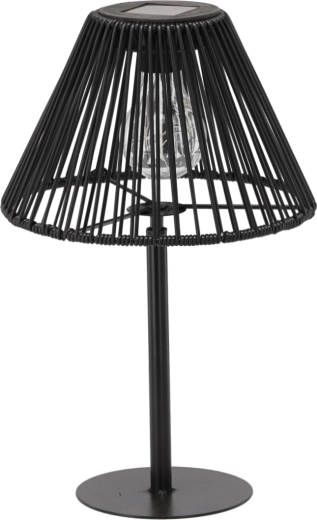 Solar metal table lamp, black, 33 cm LED