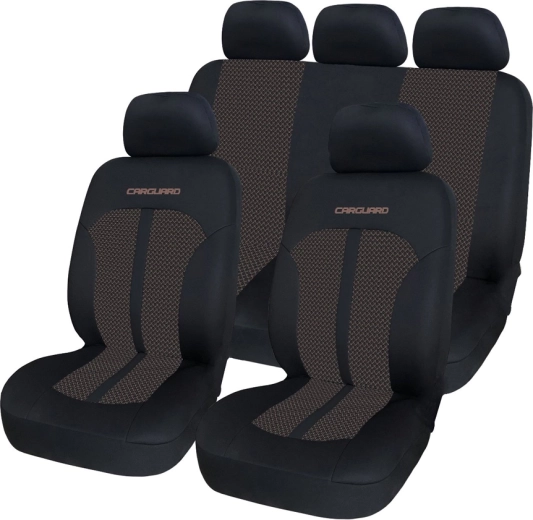 Комплект универсални автомобилни калъфи CARGUARD бежово/черни, 11 части