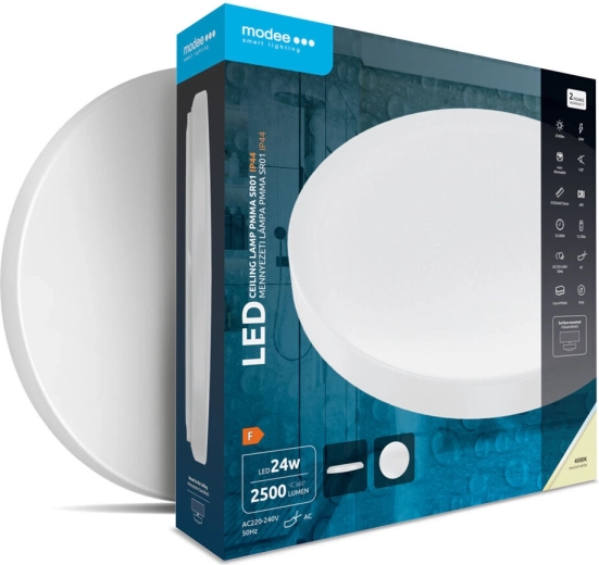 Modee кръгъл таванен LED плафон PMMA 24 W 4000 K IP44