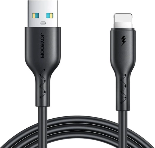 Joyroom USB-A to Lightning cable for fast charging 3A, 1 m, black