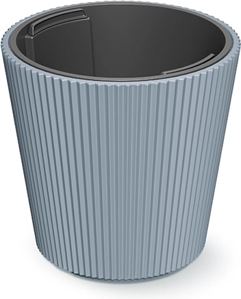 Milly planter with insert, light gray, diameter 17.6 cm
