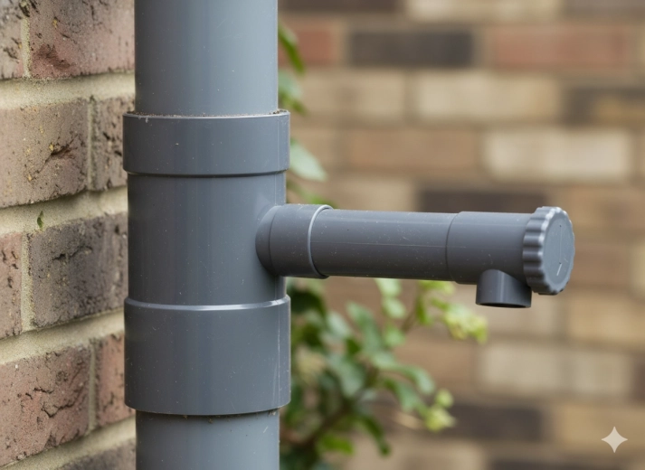Easy installation on a 100 mm downpipe