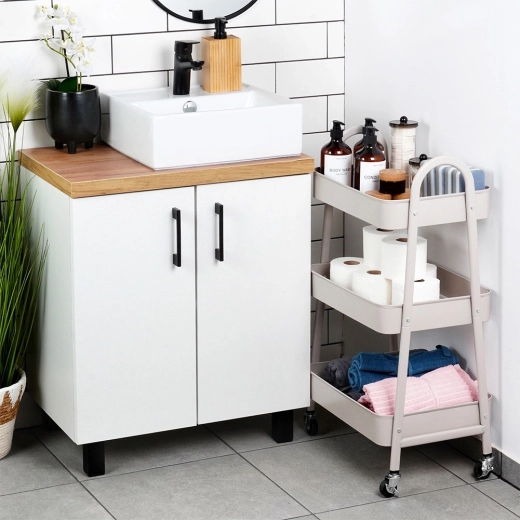 Издръжлива метална конструкция в елегантно бежово