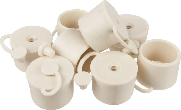 Airlock stopper with cap, 43 × 40 mm, white