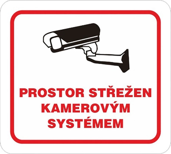 Sticker Area monitored by a CCTV system 100 × 90 mm