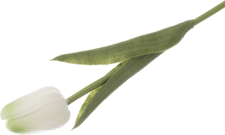 Plastic tulip (UH) white/yellow 33 cm