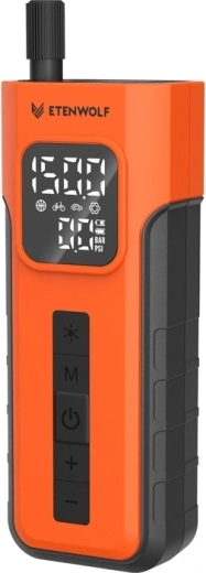 Portable Etenwolf C2 car compressor with 4000 mAh battery