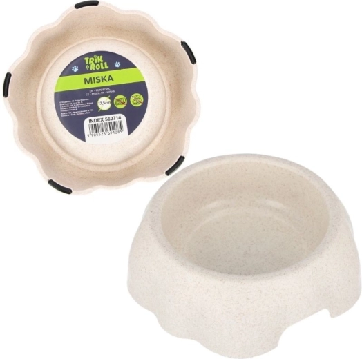 Beige pet bowl