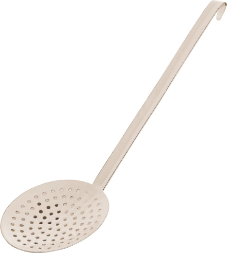 Enamelled perforated skimmer ladle Silesia, cream