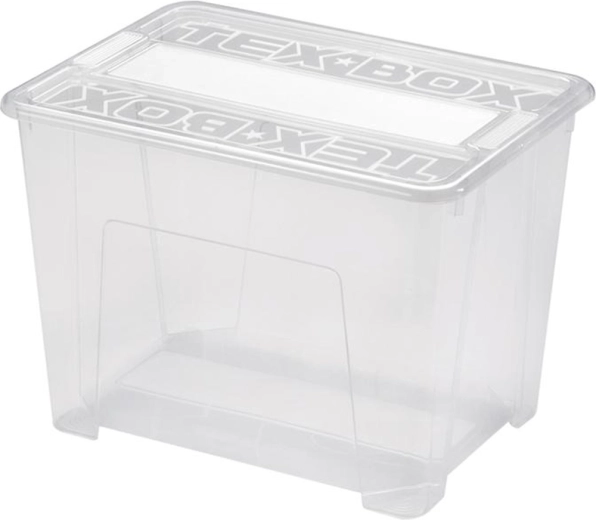 HEIDRUN TexBox Plastic Storage Box with Lid 21 l