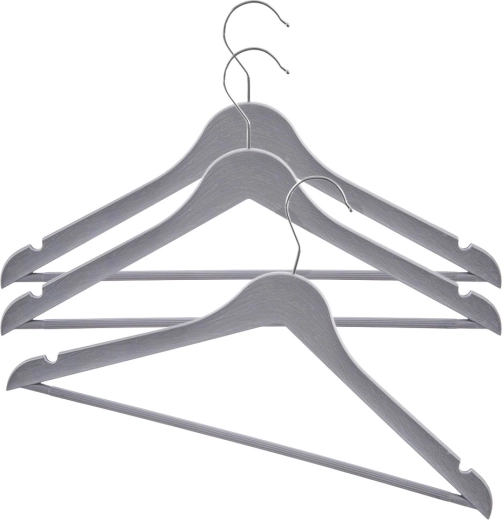 Gray swivel clothing hangers 42.5 × 24 cm, set of 3