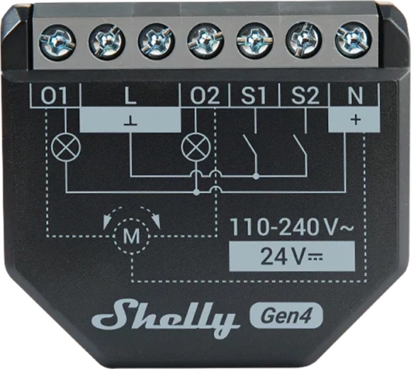 Smart dual-channel relay Shelly 2PM Gen4 with Zigbee and Matter