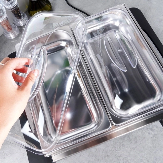 Double buffet system for two dishes