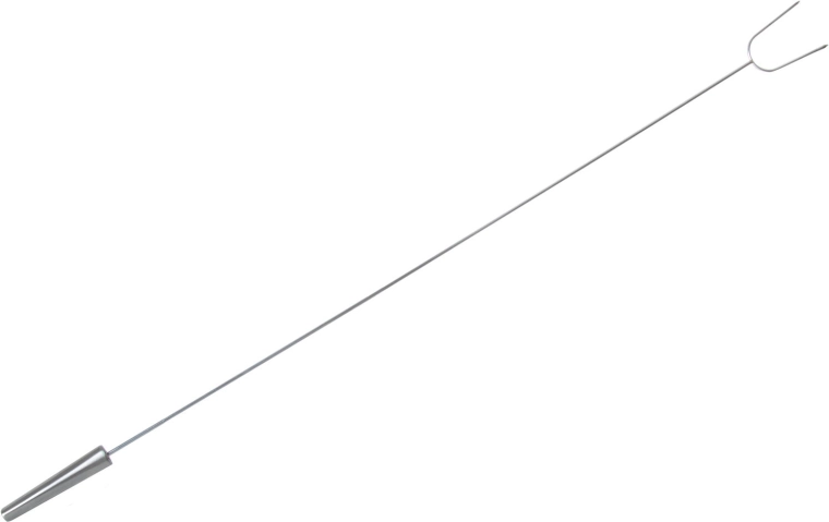 Stainless steel roasting fork 100 cm with stainless handle