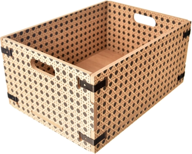 Wooden crate BOHO 35 × 26 × 17 cm