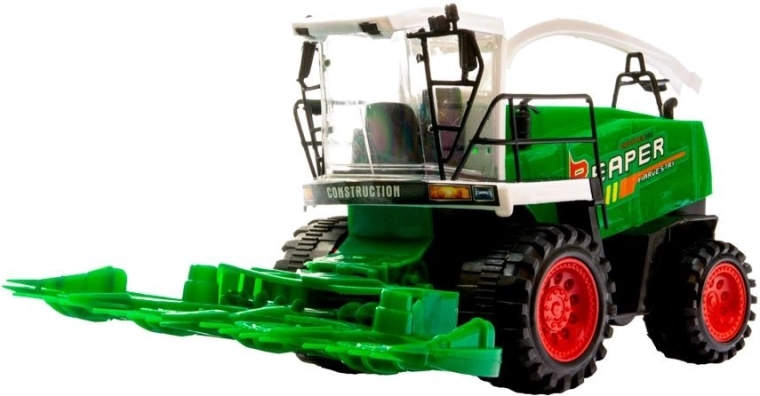 Realistic details of the harvesting machine