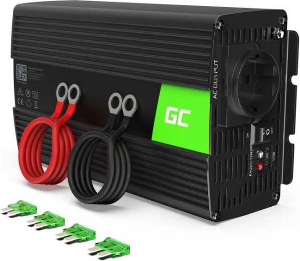 Преносим инвертор на напрежение Green Cell 12V към 230V 1000W/2000W