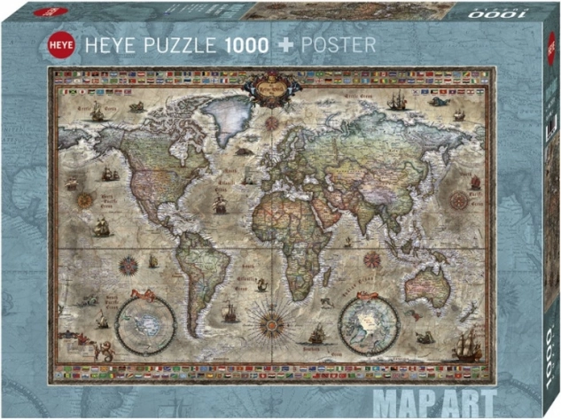 Пъзел 1000 части ретро свят HEYE