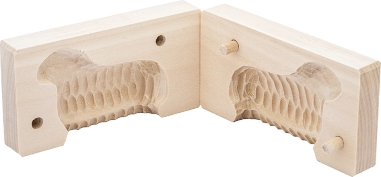 Two-piece design with pins for precise alignment