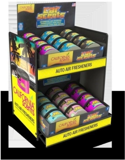 California Scents car air freshener countertop display stand – double tray (24 pcs)