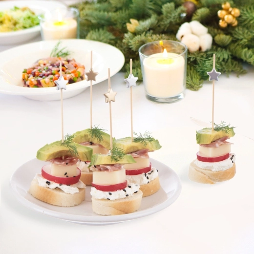Convenient serving of canapés