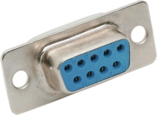 9-pin D-sub socket for soldering