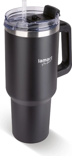 Lamart Huge Black Thermal Mug 0.9 l