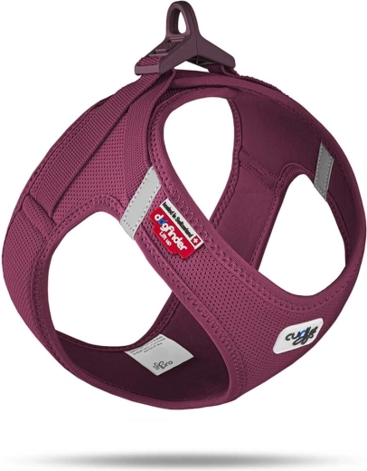 Curli air-mesh dog harness ruby with buckle, size 3XS (1.5–3 kg)