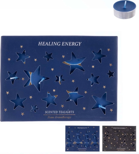 Scented tealight candles Moon 12 pcs (12 g) – mix of 3 fragrances