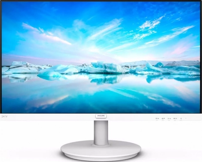 Philips 23,8" IPS монитор с високоговорители – бял