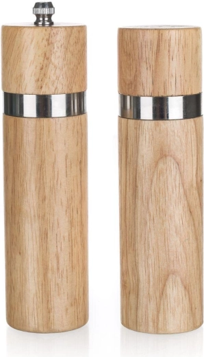 BRILLANTE Pepper Mill and Salt Shaker Set 15.2 × 4 cm, Rubberwood