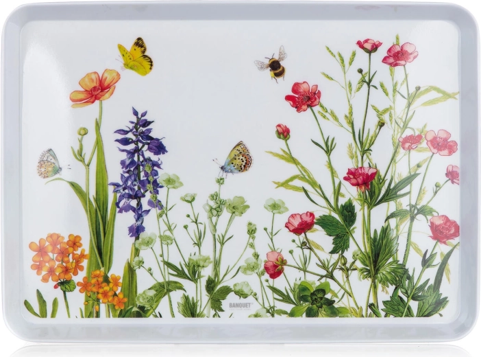 MEADOW Melamine Tray 30 × 21.5 cm, White