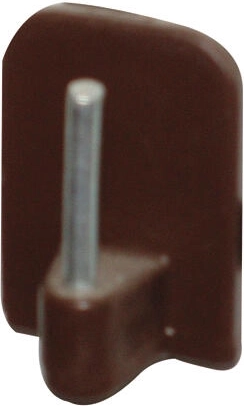 Self-adhesive café curtain hooks brown (4 pcs)