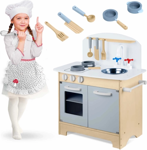 Дървена интерактивна детска кухня RICOKIDS