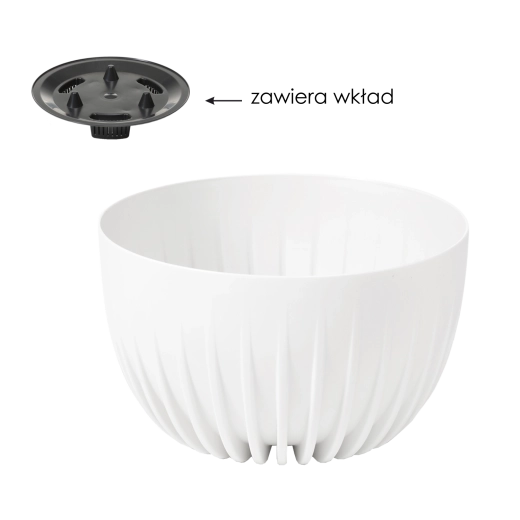 Misa Mira 300 white planter with insert