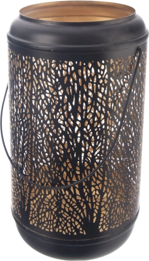 Tree metal candle holder, black and gold, 29 cm